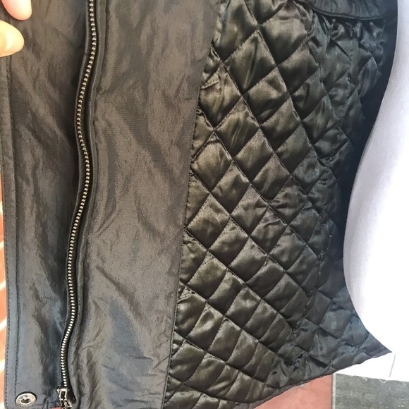 Laundry By Shelli Segal Black Fox Fur Trim hooded Parka Jacket Coat size small - Picture 7 of 10